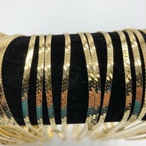 Diamond Cut Herringbone Chain 14 Kt Gold Plated